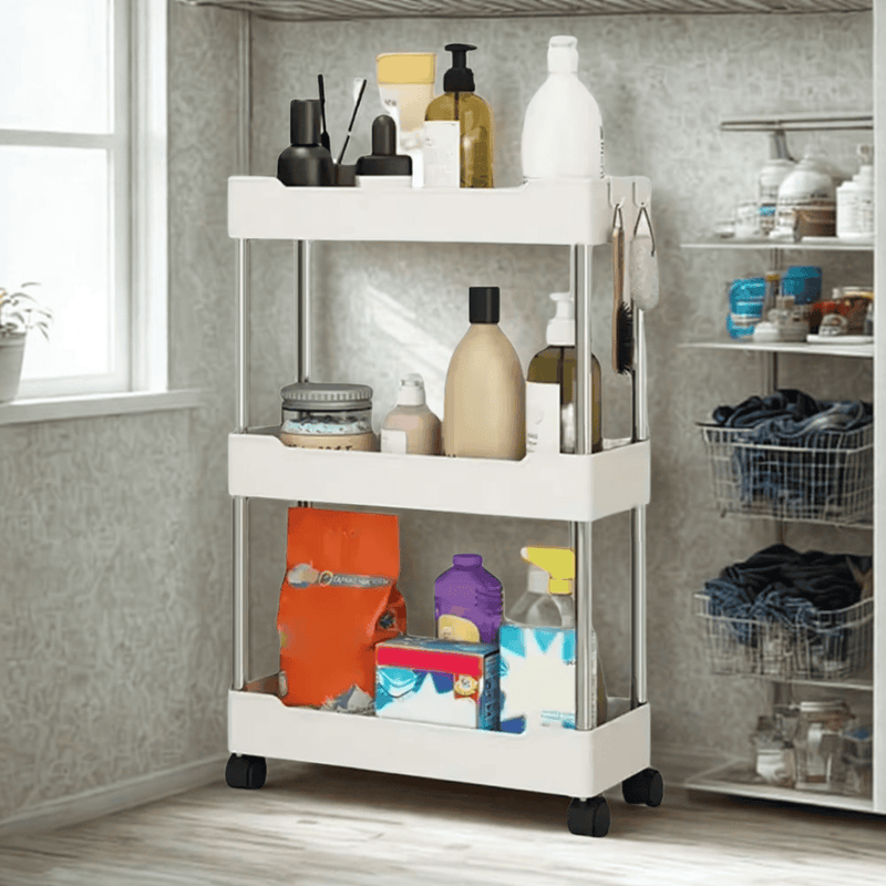 RodArk – Organizador Modular Estreito com Rodízios e Múltiplos Níveis