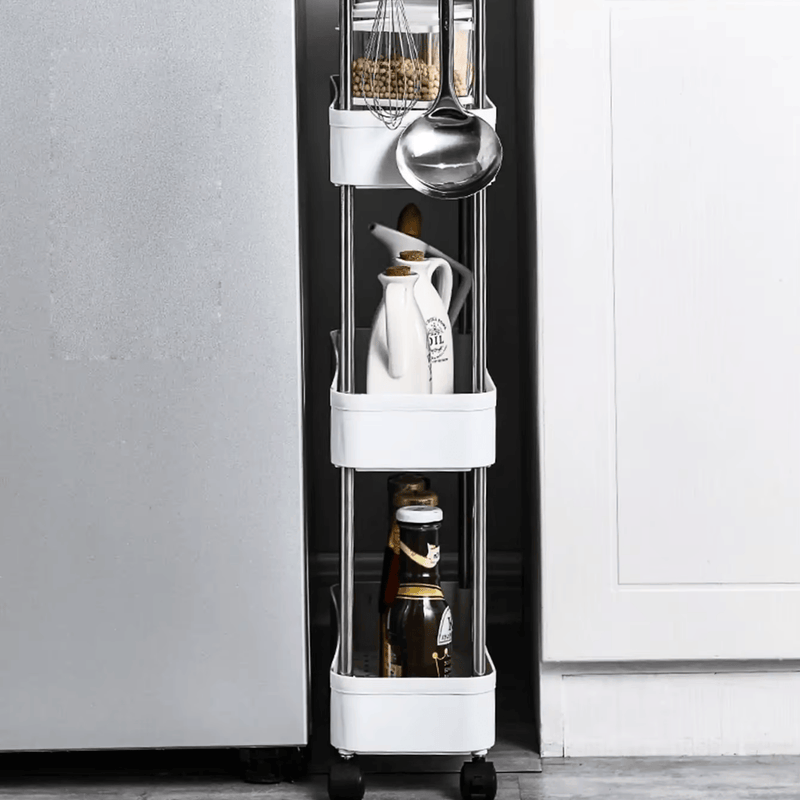 RodArk – Organizador Modular Estreito com Rodízios e Múltiplos Níveis
