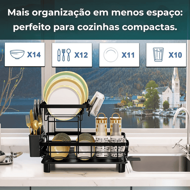 Seca Max Duo – Escorredor de Louça com Dreno