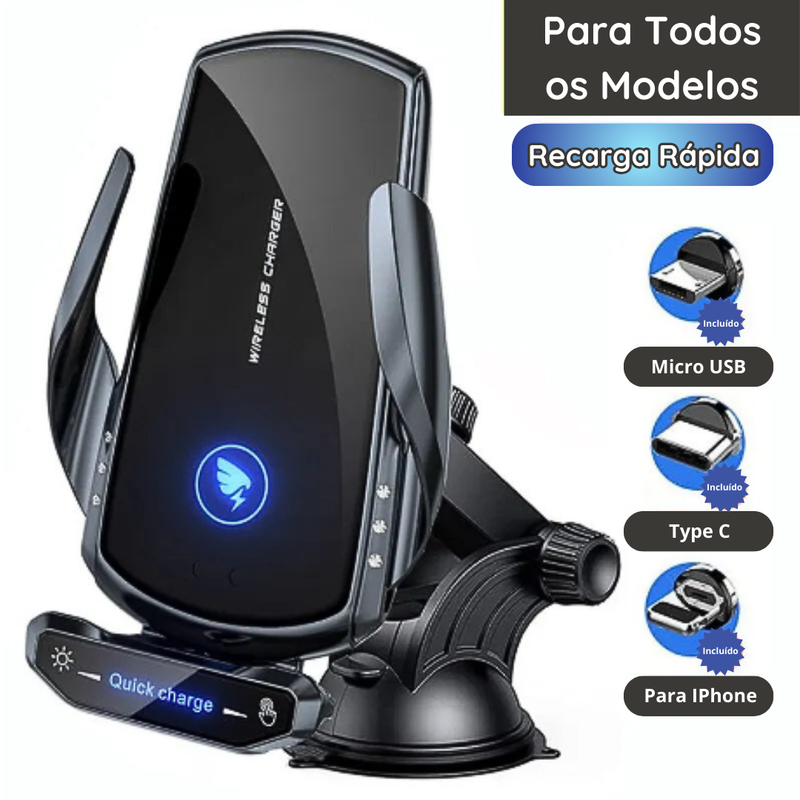 WireCharge Pro 15W - Suporte Automotivo