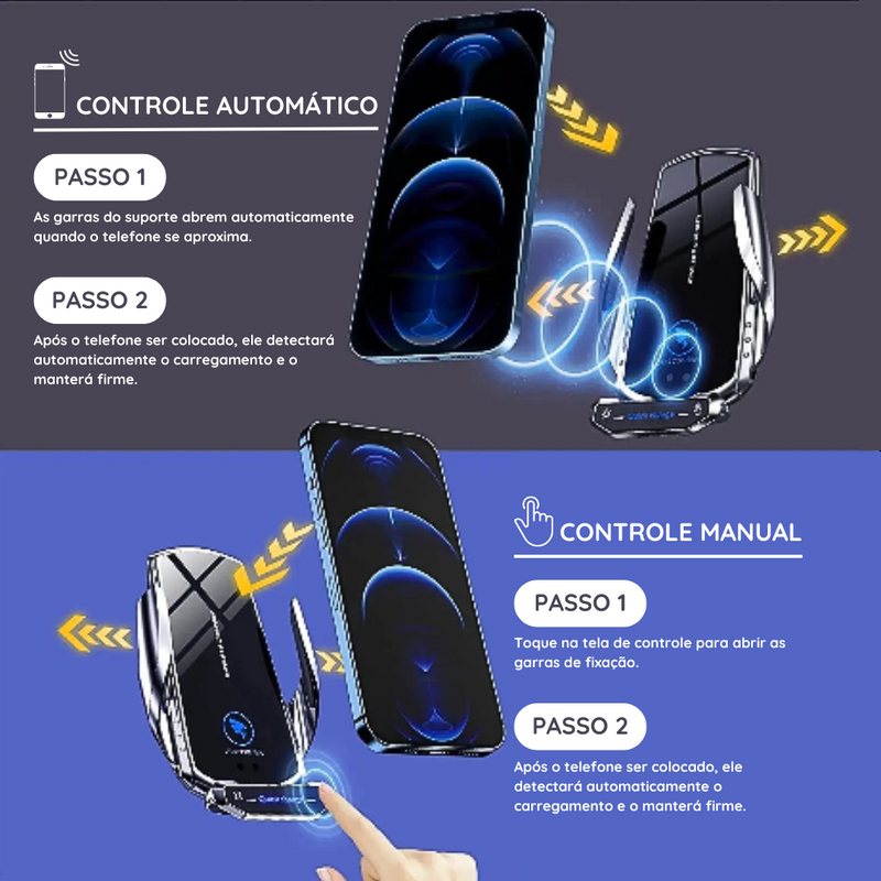 WireCharge Pro 15W - Suporte Automotivo